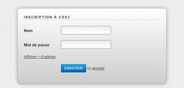 無圖片和JavaScript的 CSS3 表單