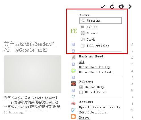 feedlyֶ֧NLĞg[ģʽ